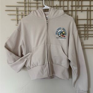 Skeleton Surfing drop shoulder Graphic Hoodie